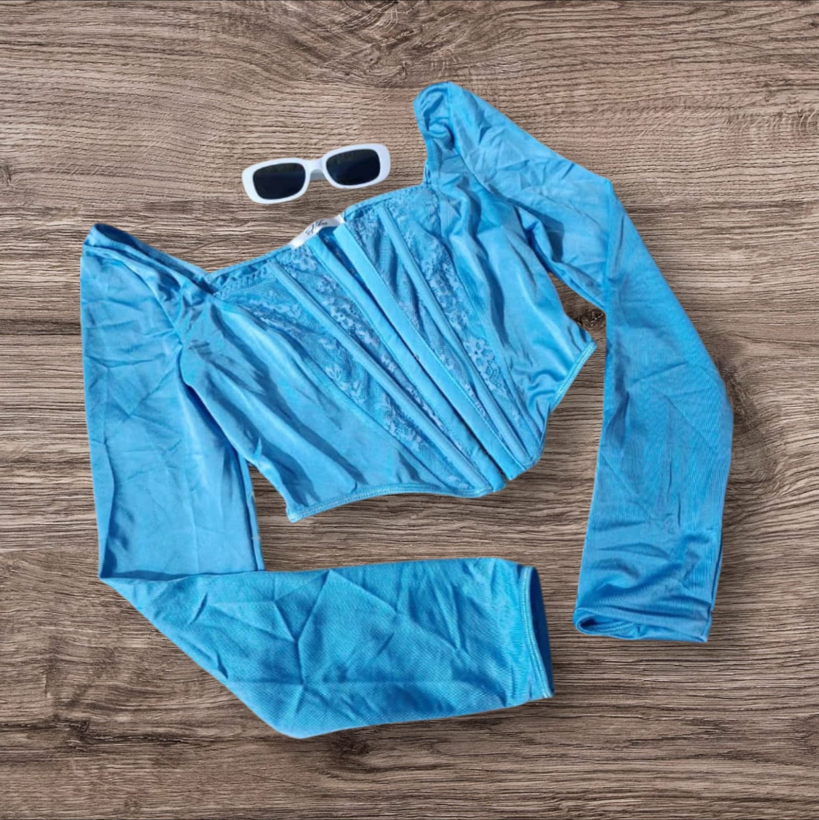 Crop Top Manga Larga